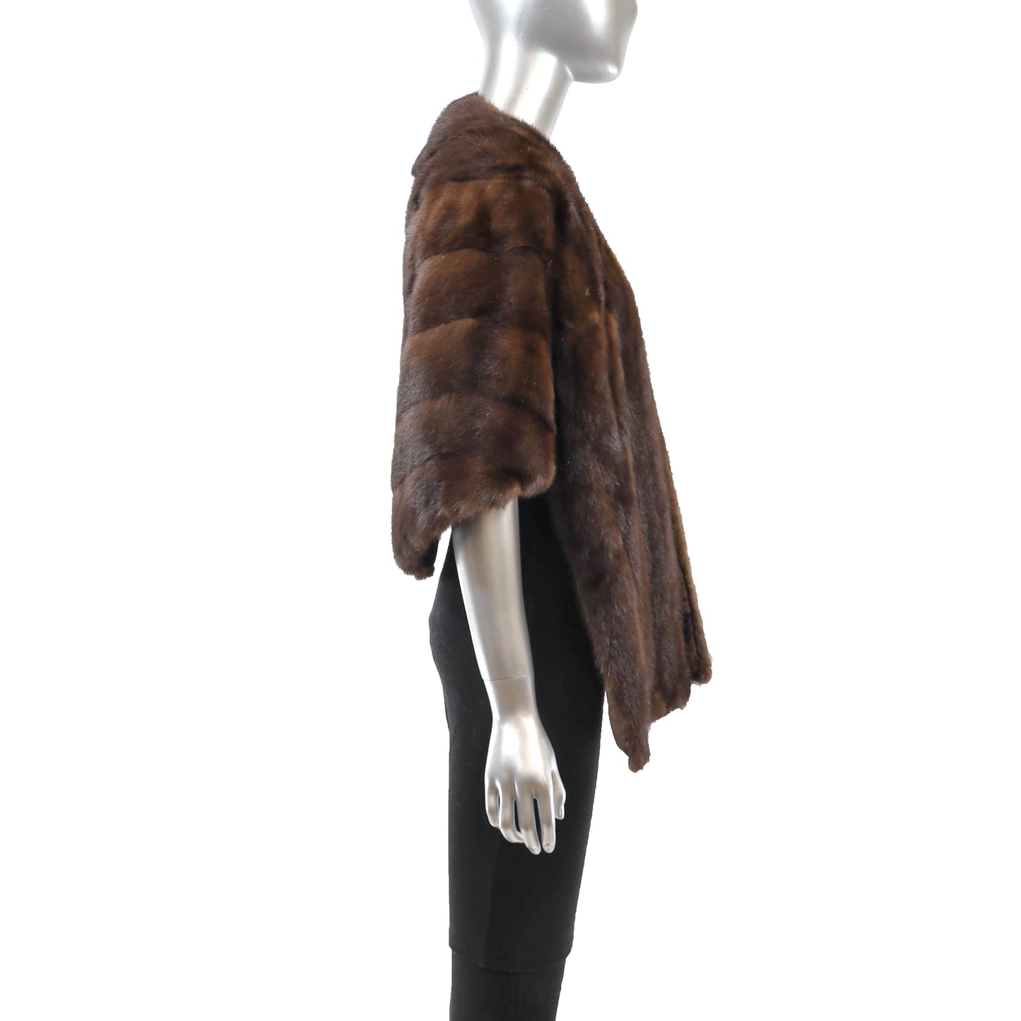 Brown Mink Stole- Size Free