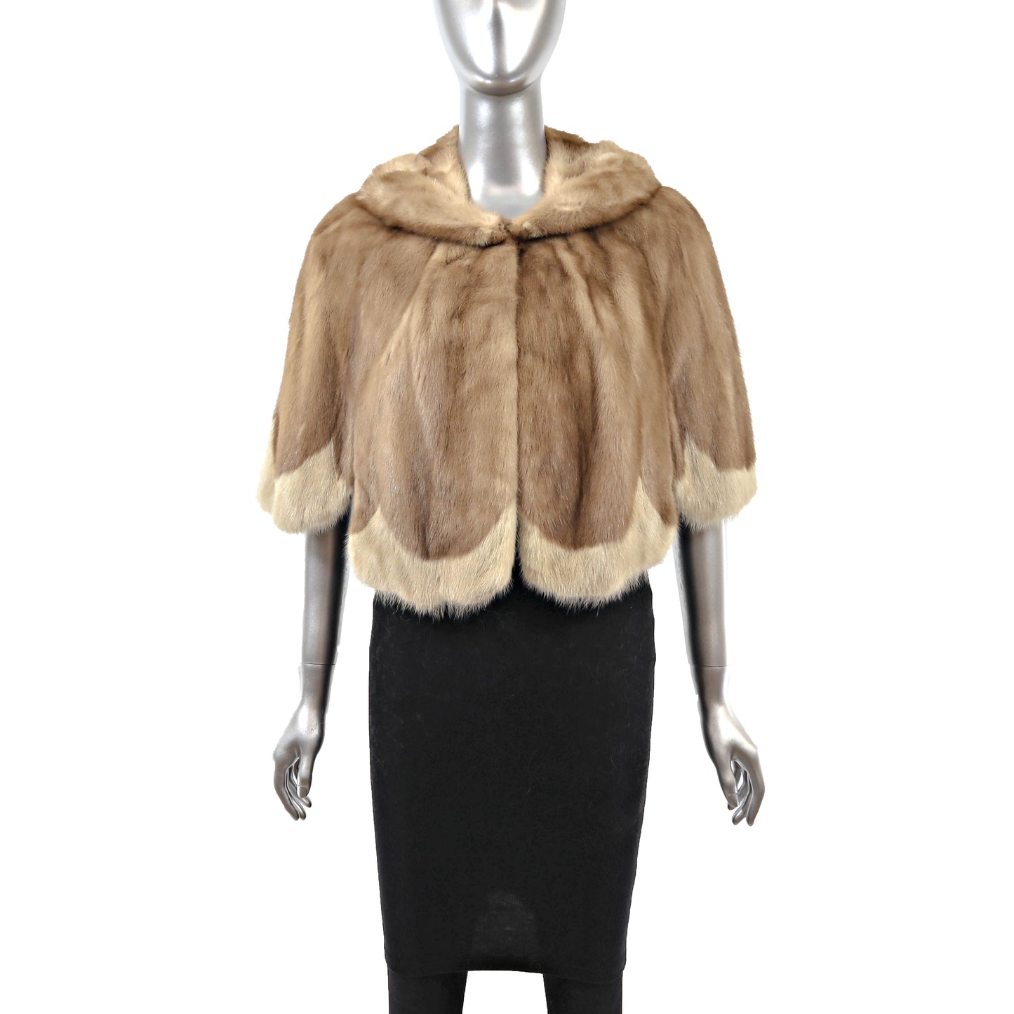 Light Brown Mink Cape- Size M