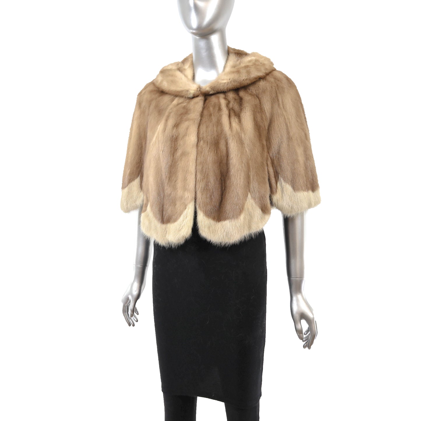 Light Brown Mink Cape- Size M