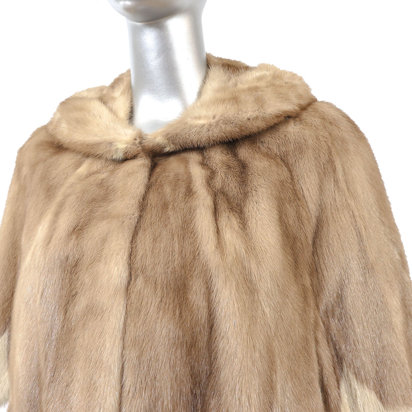 Light Brown Mink Cape- Size M