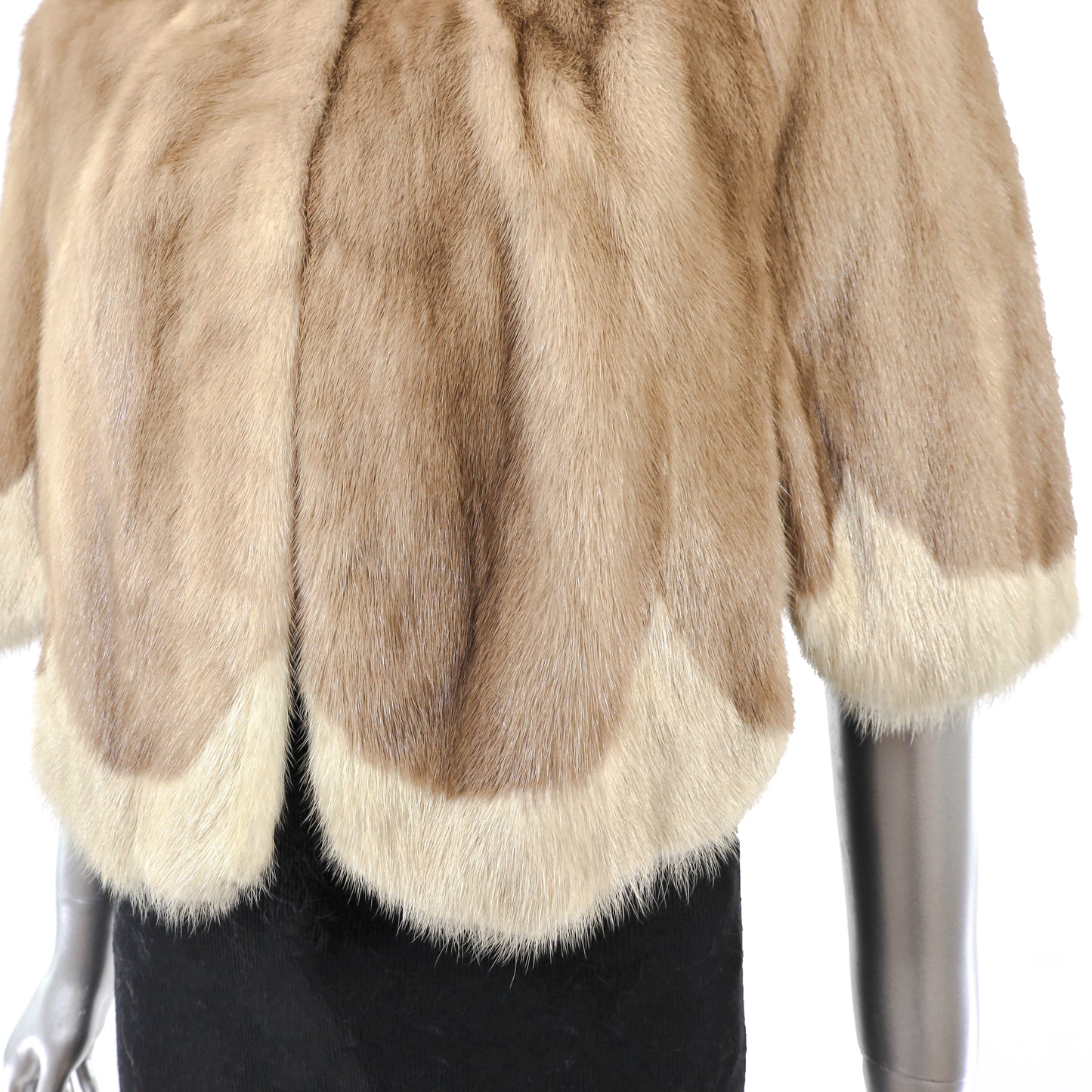 Light Brown Mink Cape- Size M