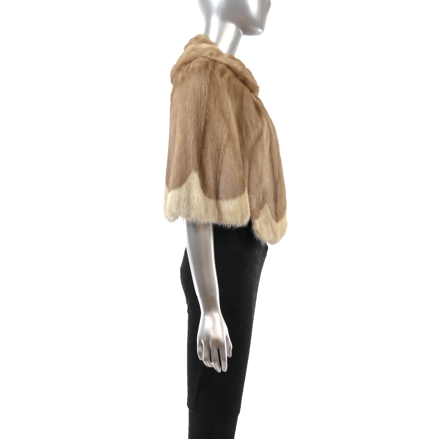 Light Brown Mink Cape- Size M