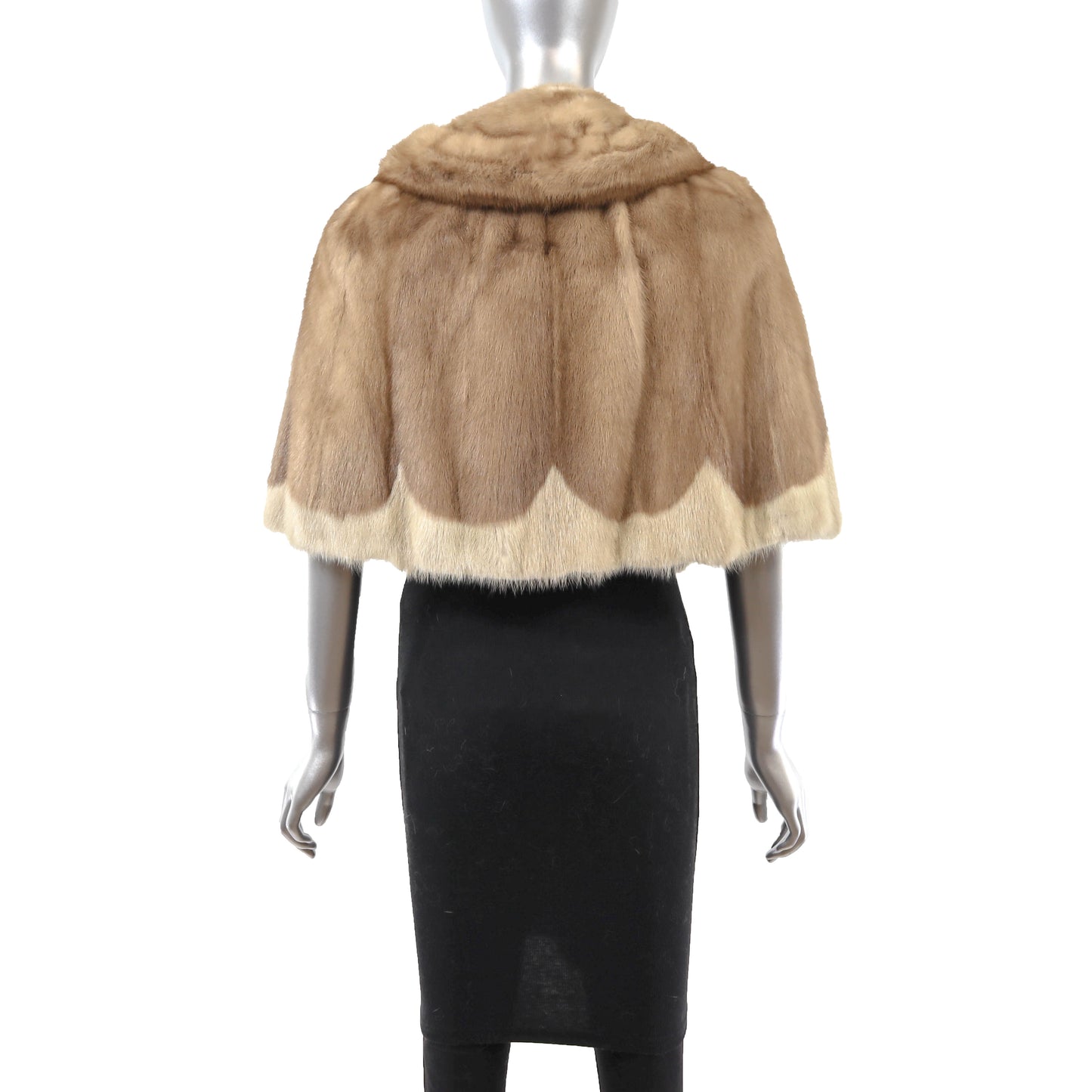 Light Brown Mink Cape- Size M
