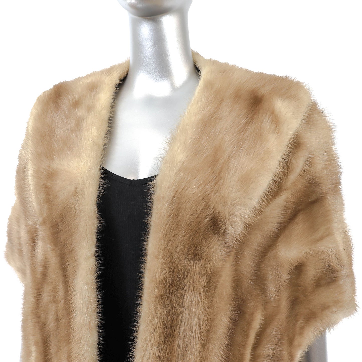 Light Brown Mink Stole- Size Free
