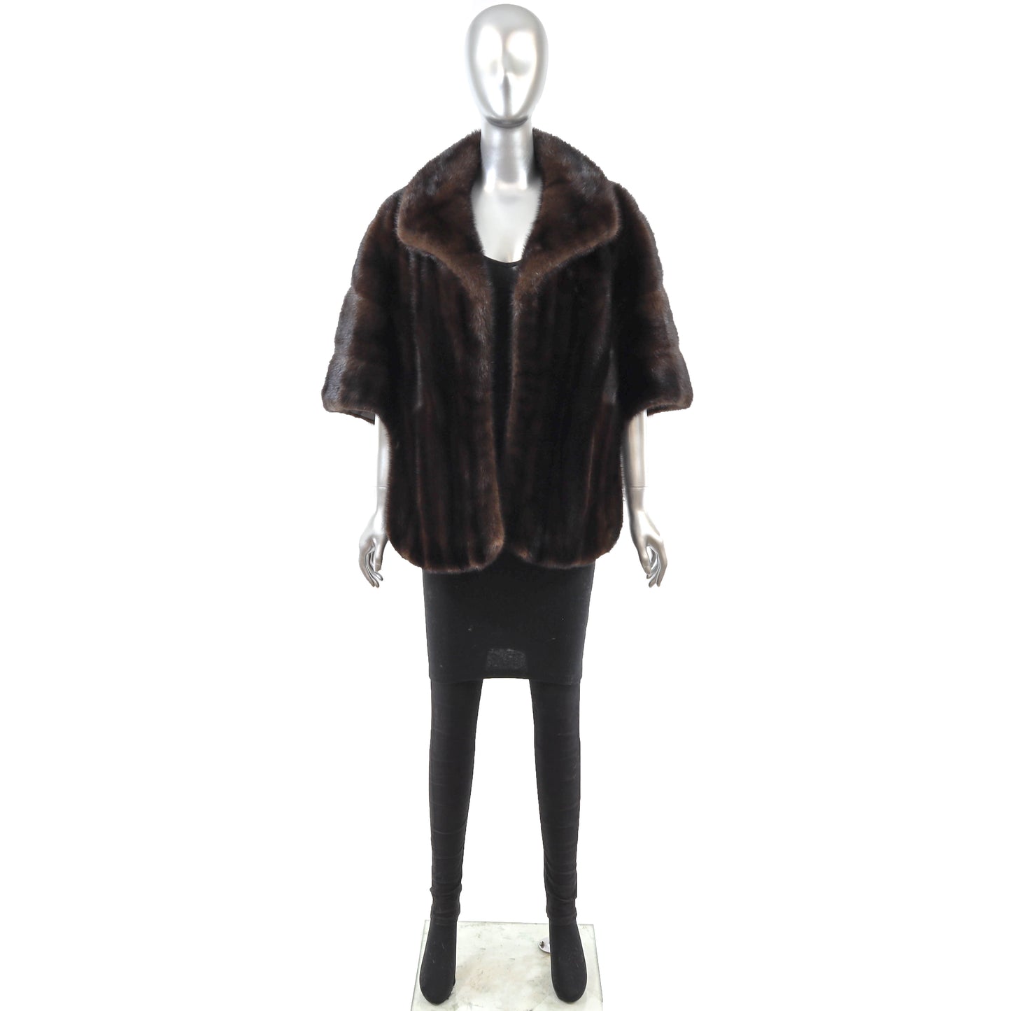 Dark Brown Mink Stole- Size Free