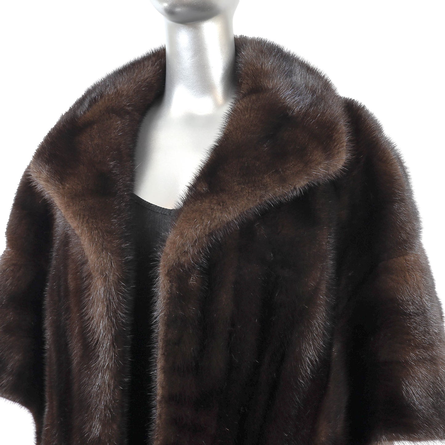 Dark Brown Mink Stole- Size Free
