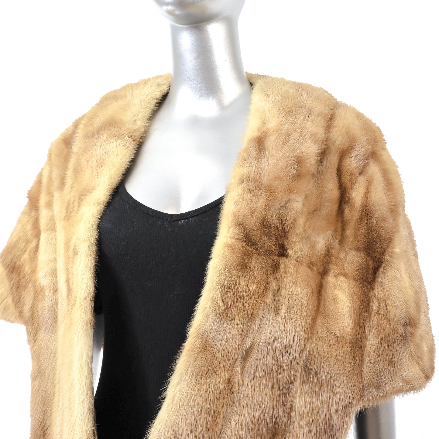 Light Brown Mink Stole- Size Free