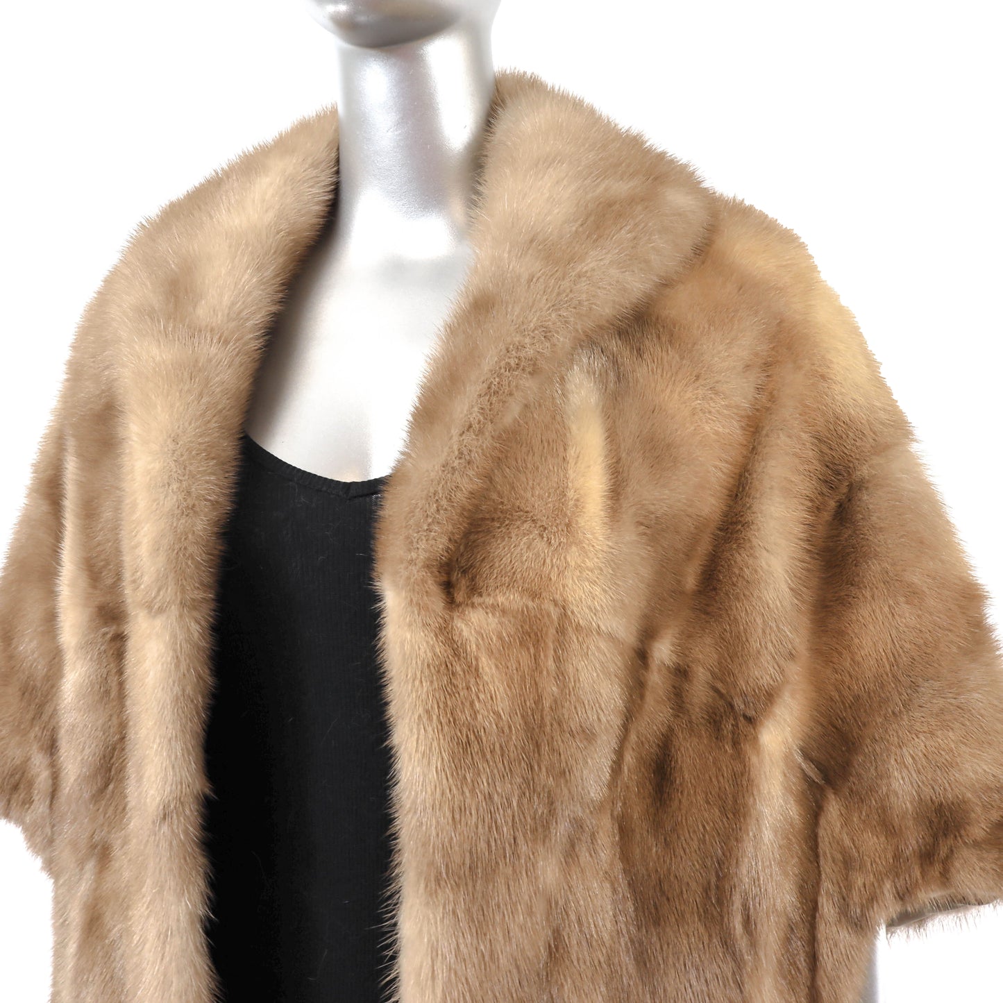 Light Brown Mink Stole- Size Free
