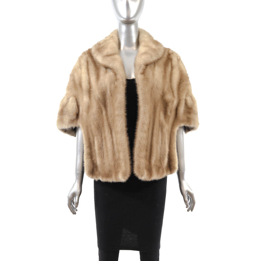 Light Brown Mink Stole- Size Free