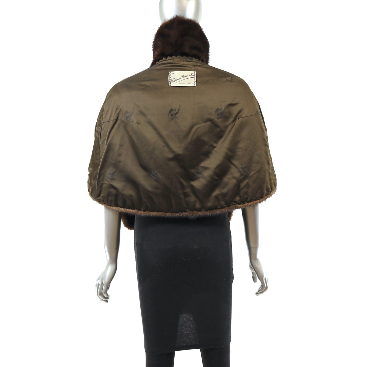Brown Mink Stole- Size Free