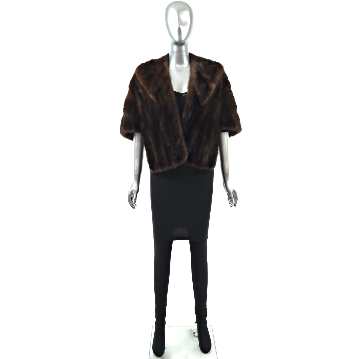 Brown Mink Stole- Size Free