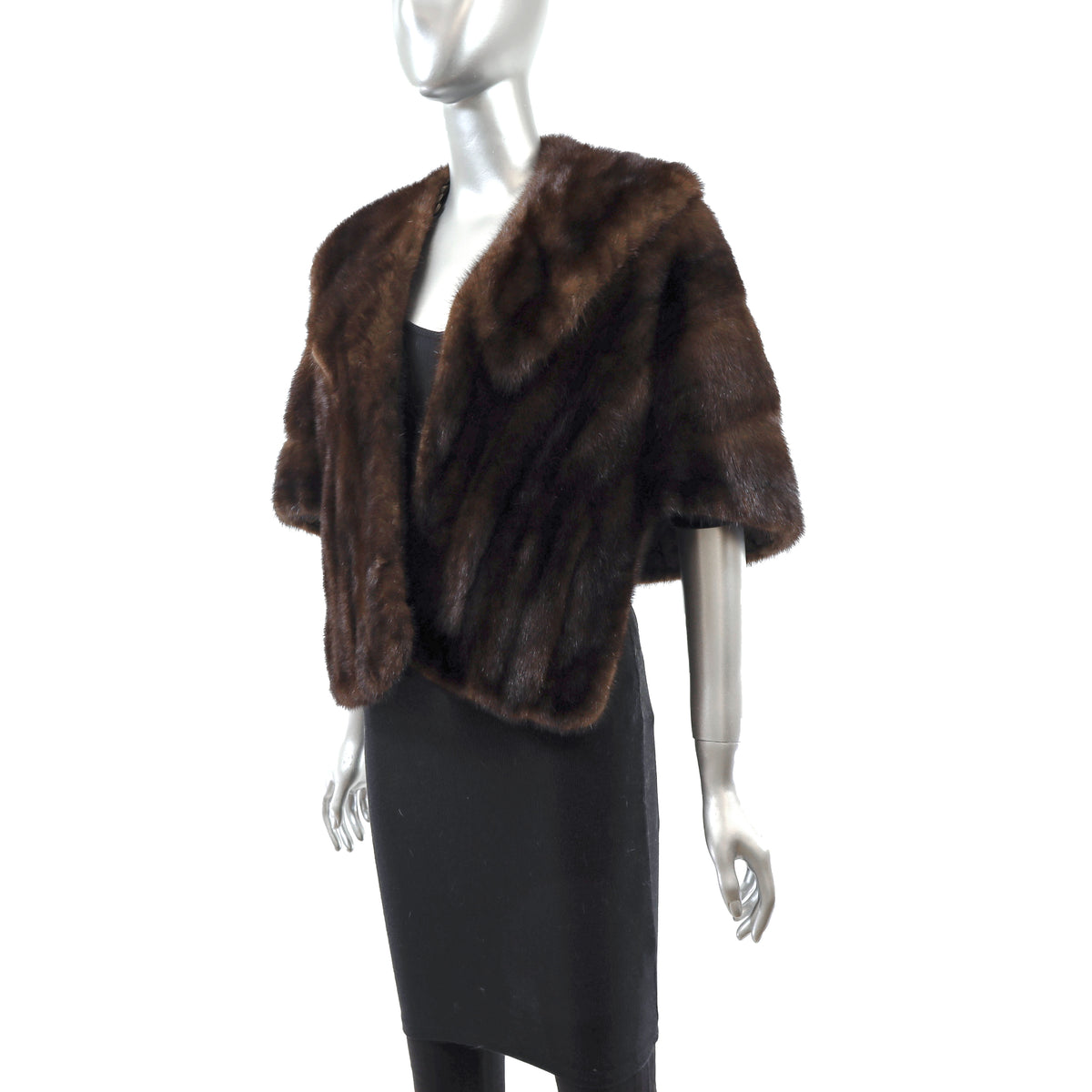 Brown Mink Stole- Size Free