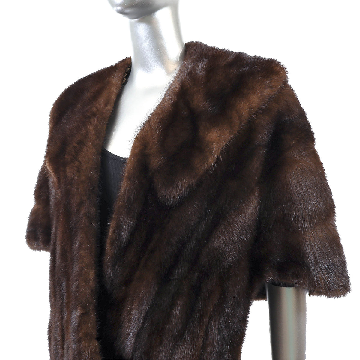 Brown Mink Stole- Size Free