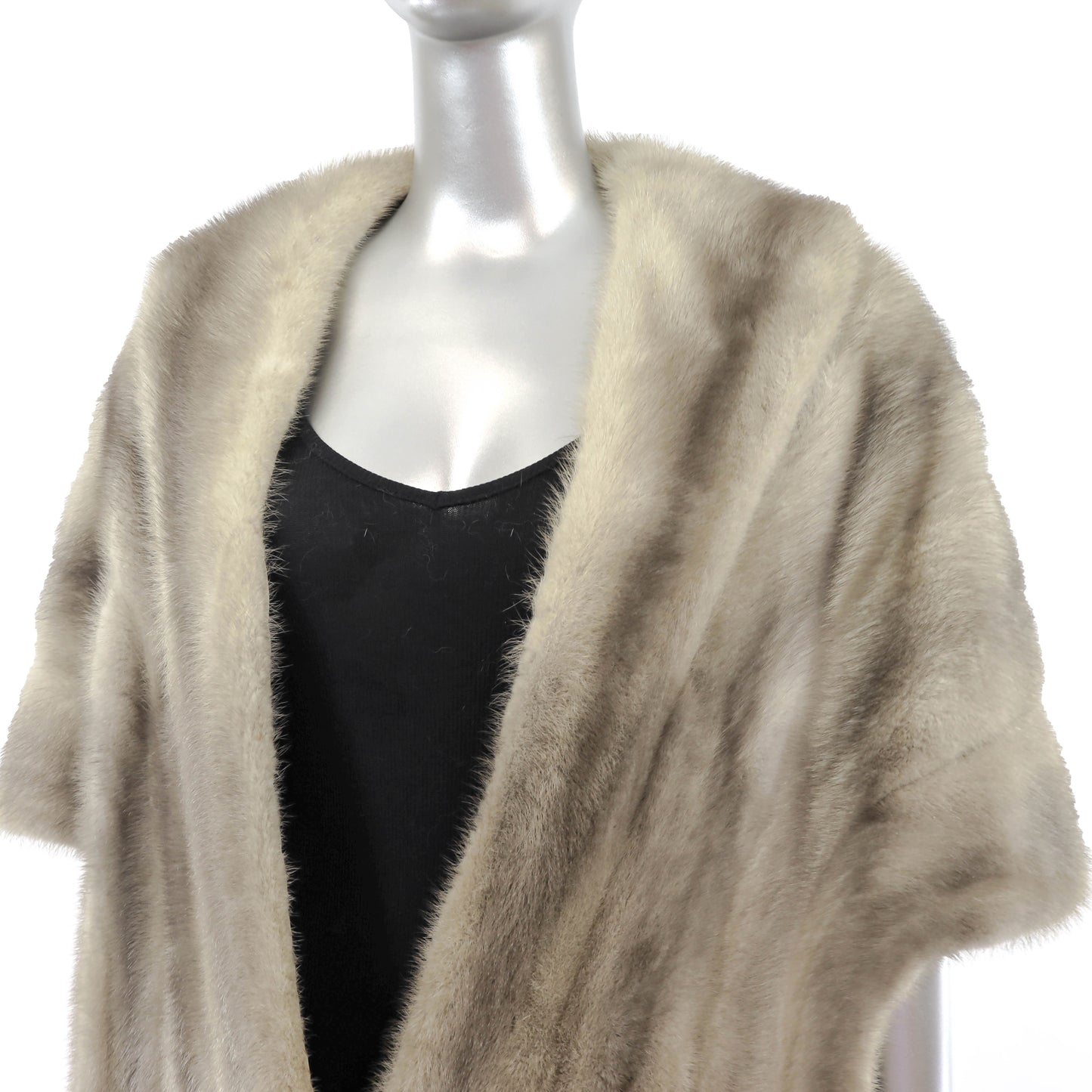 Grey Mink Stole- Size Free