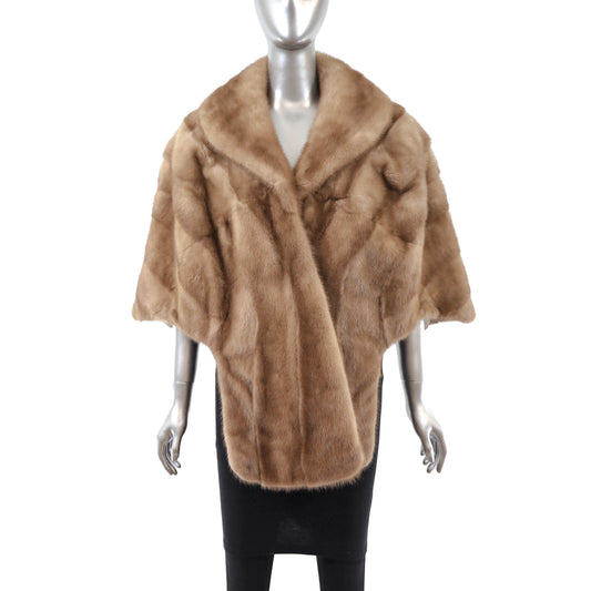 Light Brown Mink Stole- Size Free