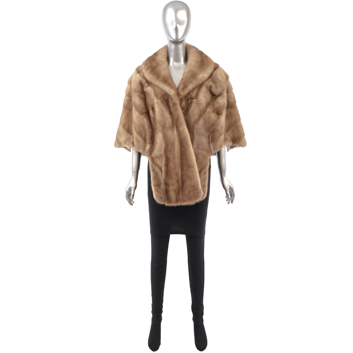 Light Brown Mink Stole- Size Free