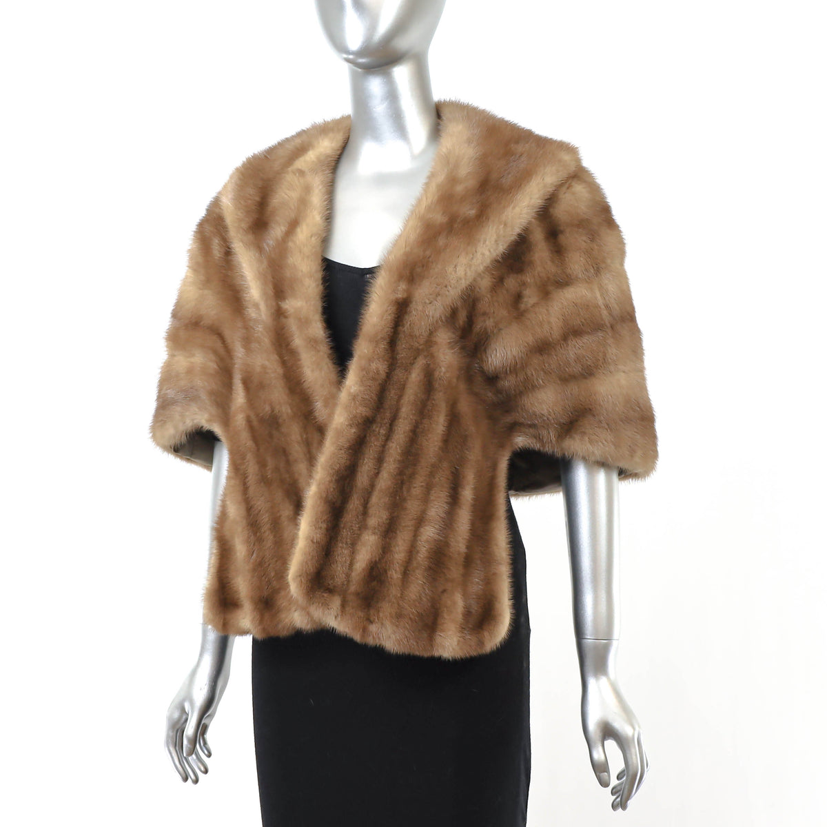 Light Brown Mink Stole- Size Free