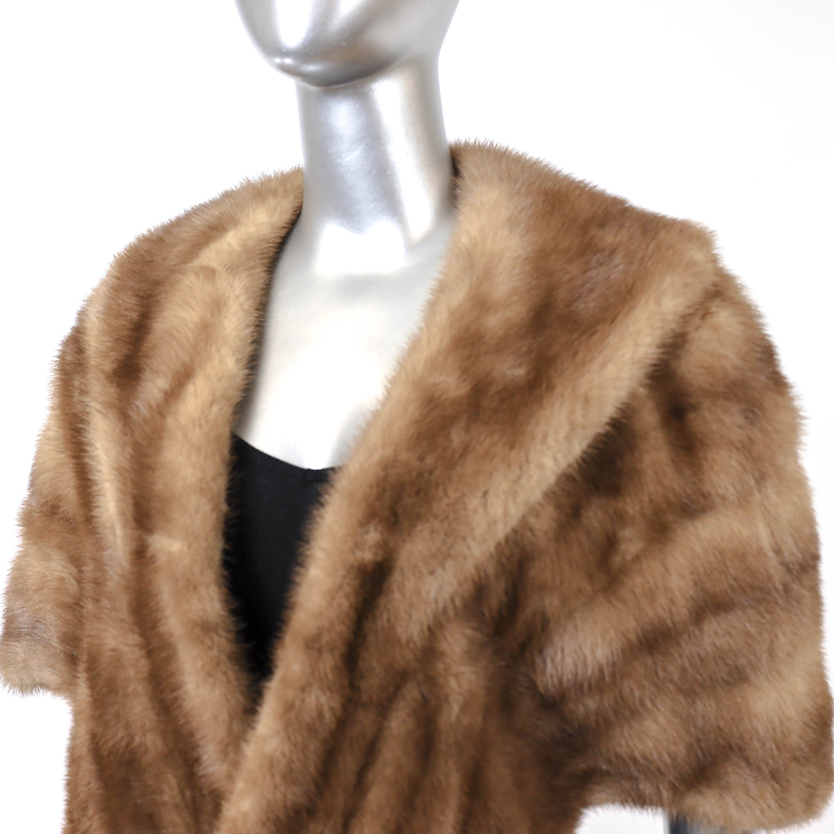 Light Brown Mink Stole- Size Free