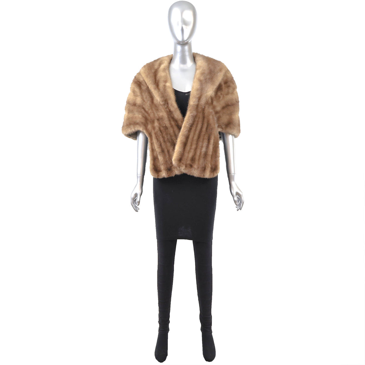 Light Brown Mink Stole- Size Free