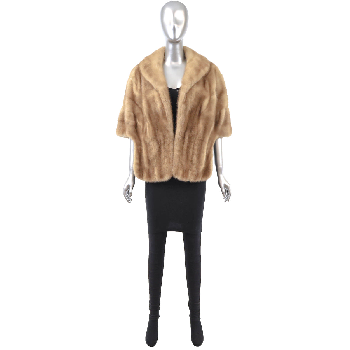 Light Brown Mink Stole- Size M-L