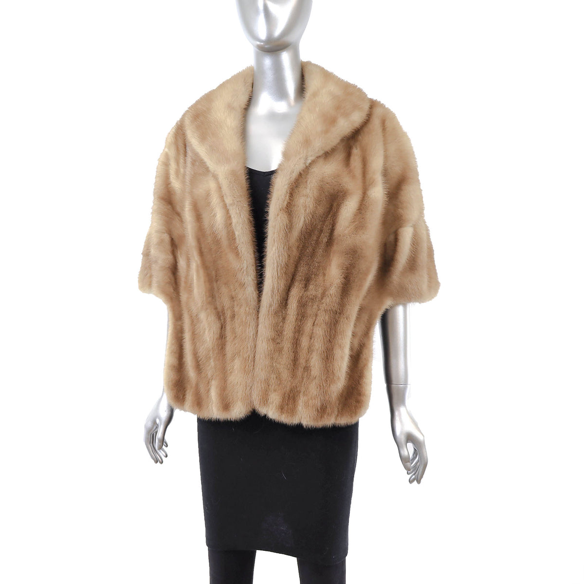 Light Brown Mink Stole- Size M-L