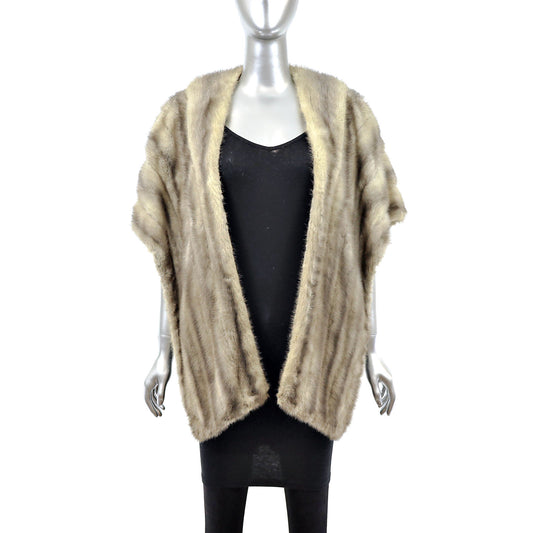 Grey Mink Stole- Size Free