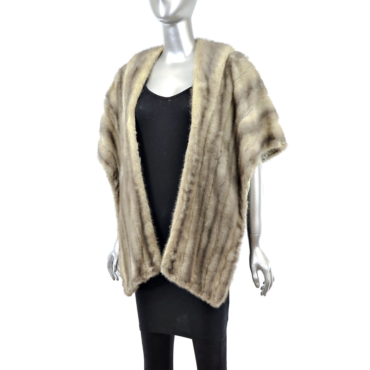Grey Mink Stole- Size Free