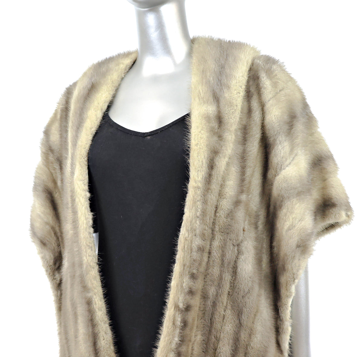 Grey Mink Stole- Size Free