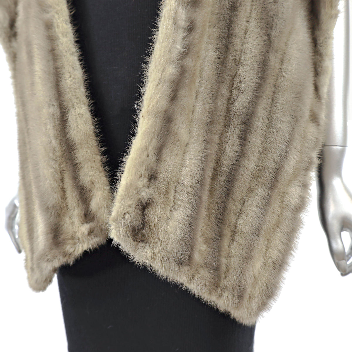 Grey Mink Stole- Size Free
