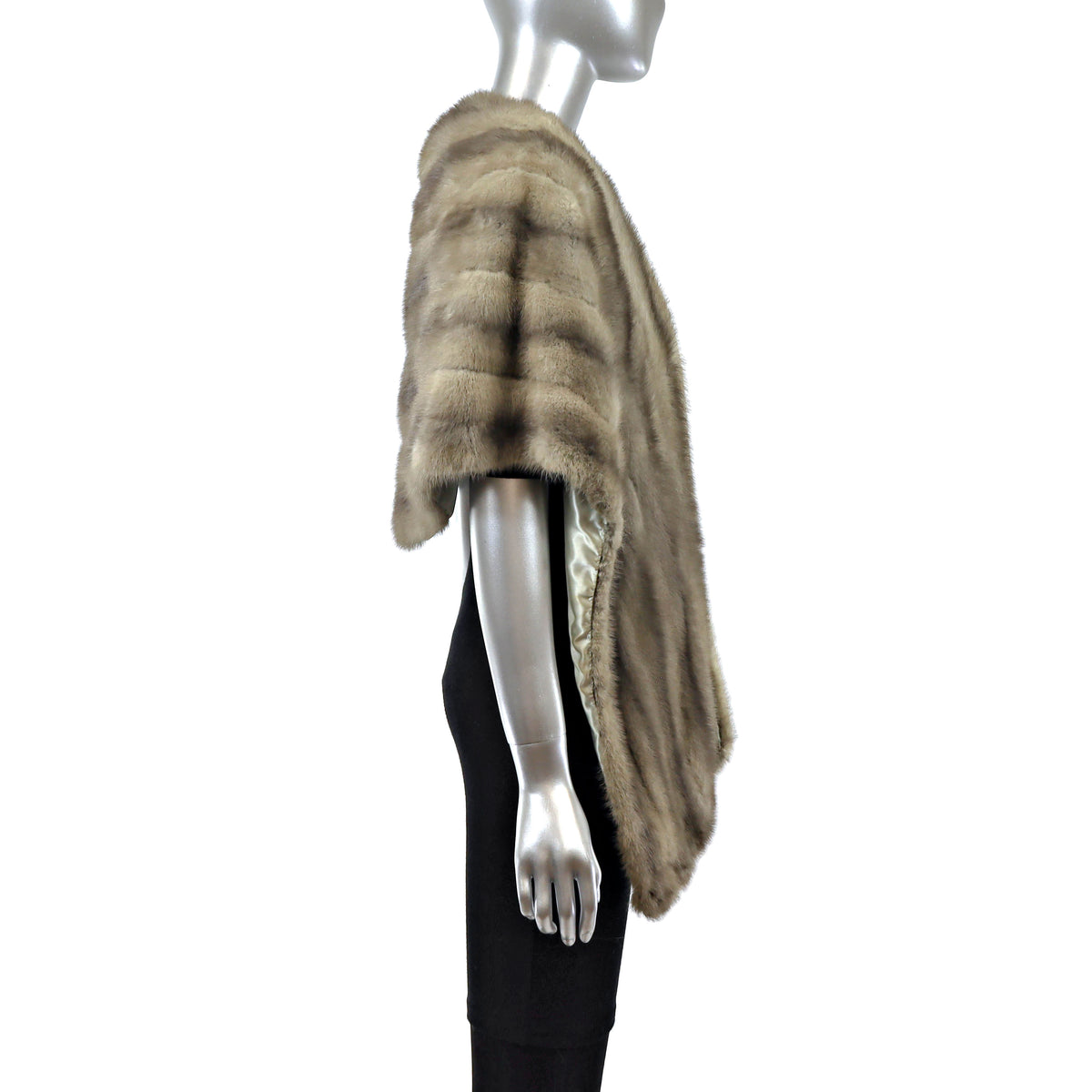 Grey Mink Stole- Size Free