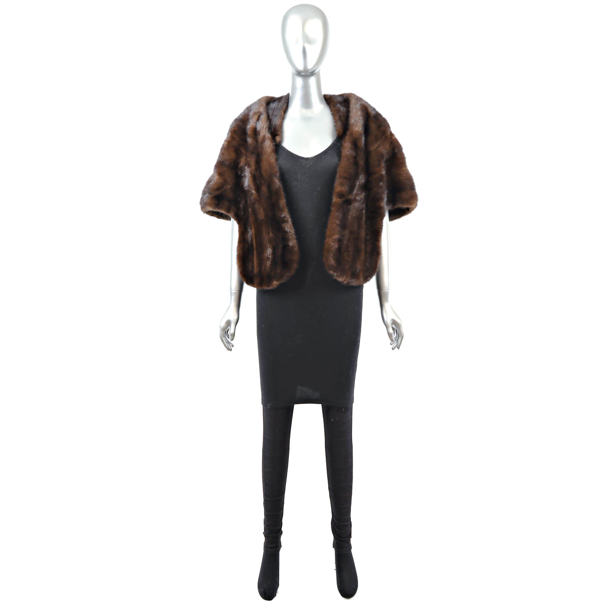 Brown Mink Stole- Size Free