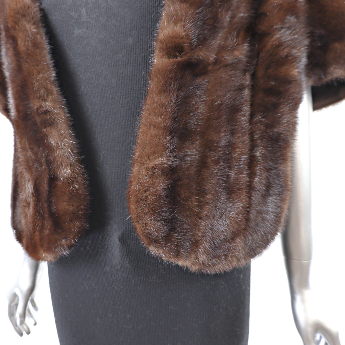 Brown Mink Stole- Size Free