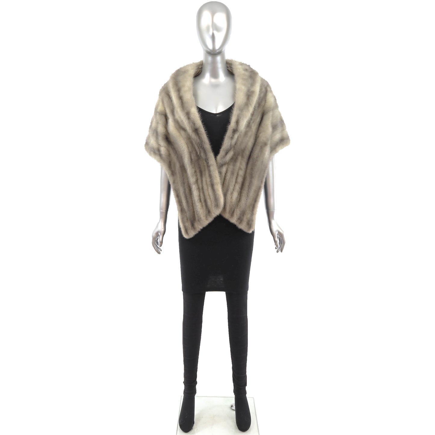 Grey Mink Stole- Size S