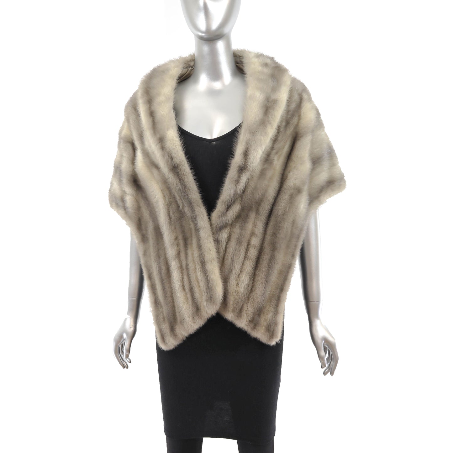Grey Mink Stole- Size S
