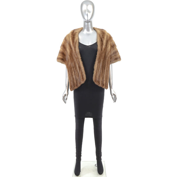 Light Mahogany Mink Stole- Size Free