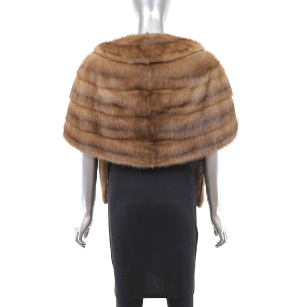 Light Mahogany Mink Stole- Size Free