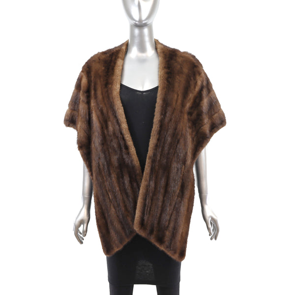 Mahogany Mink Stole - Size Free