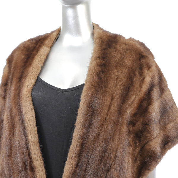 Mahogany Mink Stole - Size Free