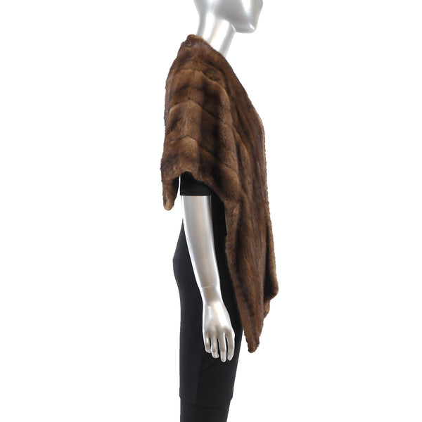 Mahogany Mink Stole - Size Free