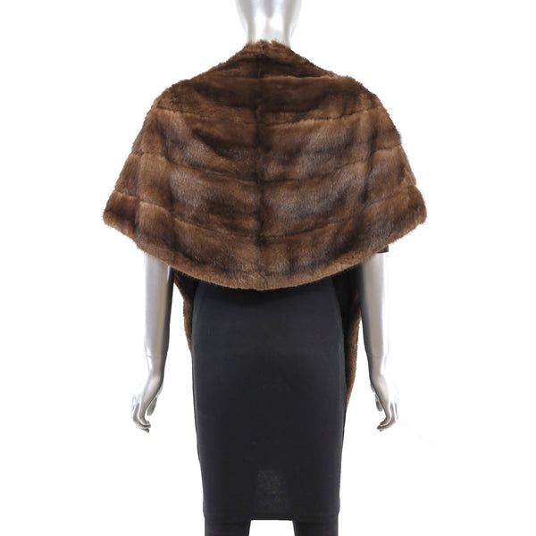 Mahogany Mink Stole - Size Free