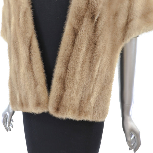 Pastel Mink Stole with Matching Hat- Size Free