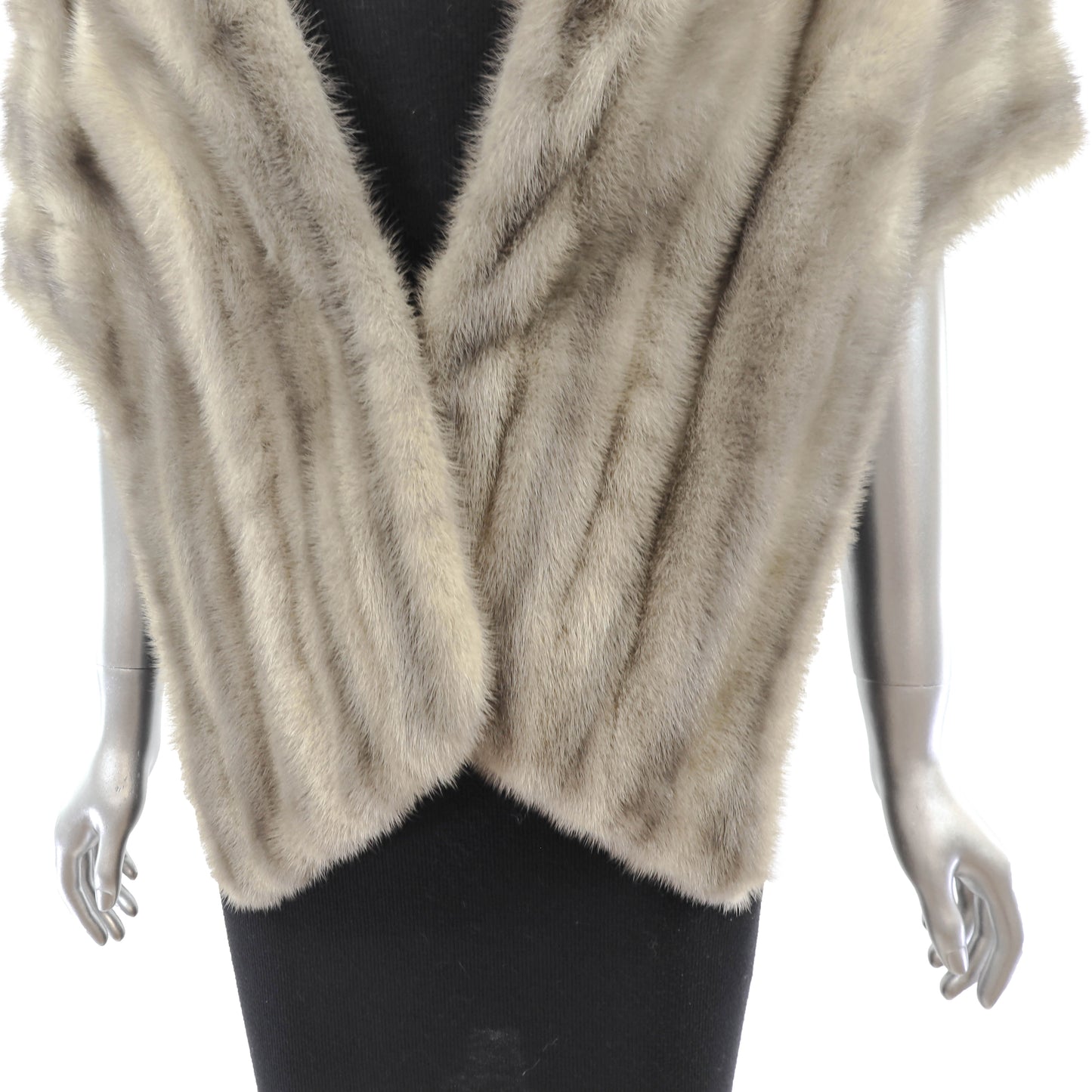 Grey Mink Stole- Size S