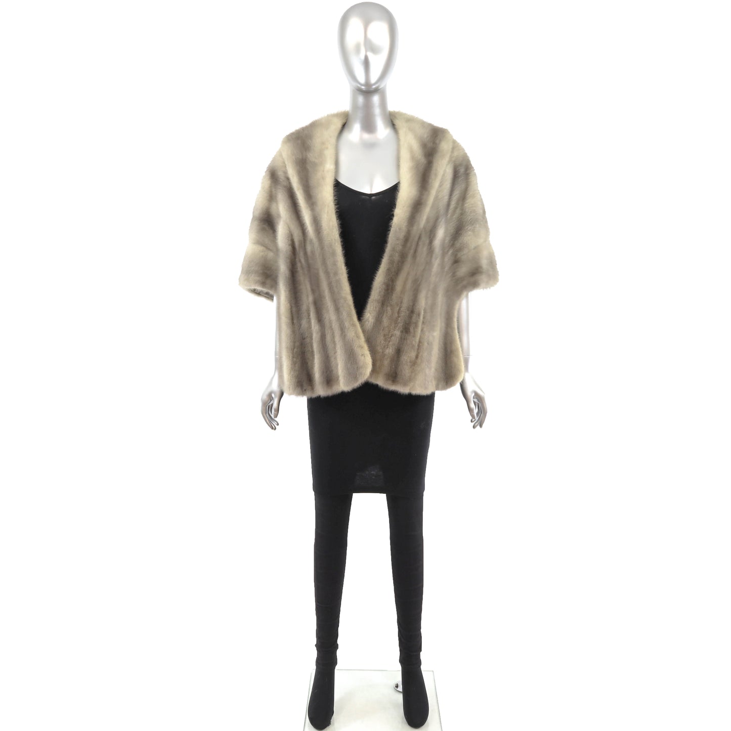 Grey Mink Stole- Size Free