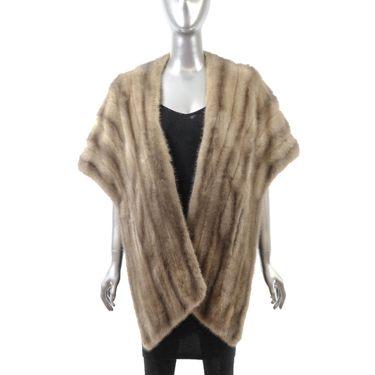 Grey Mink Stole- Size Free