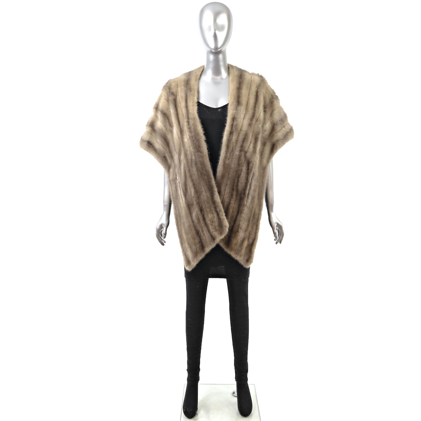 Grey Mink Stole- Size Free