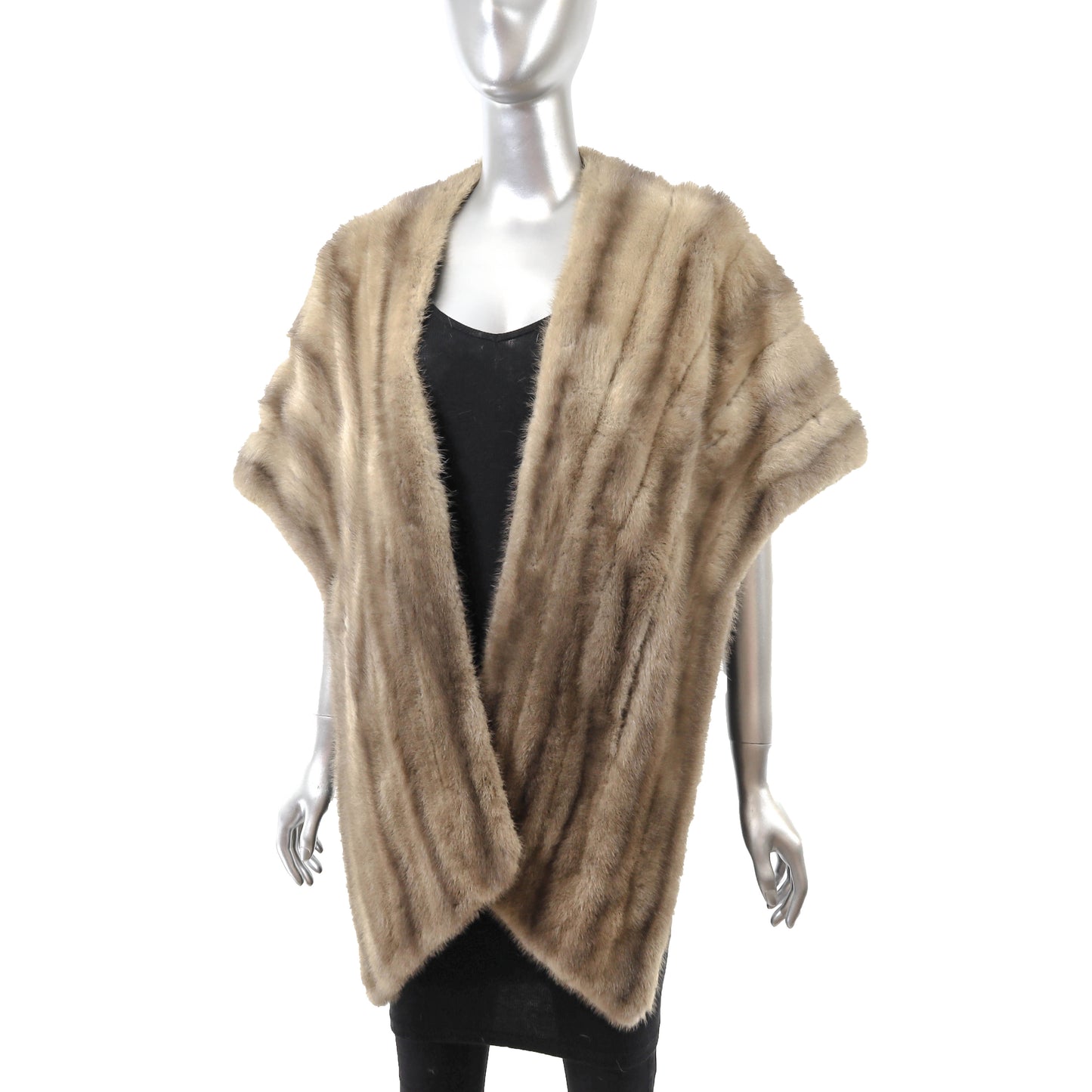 Grey Mink Stole- Size Free