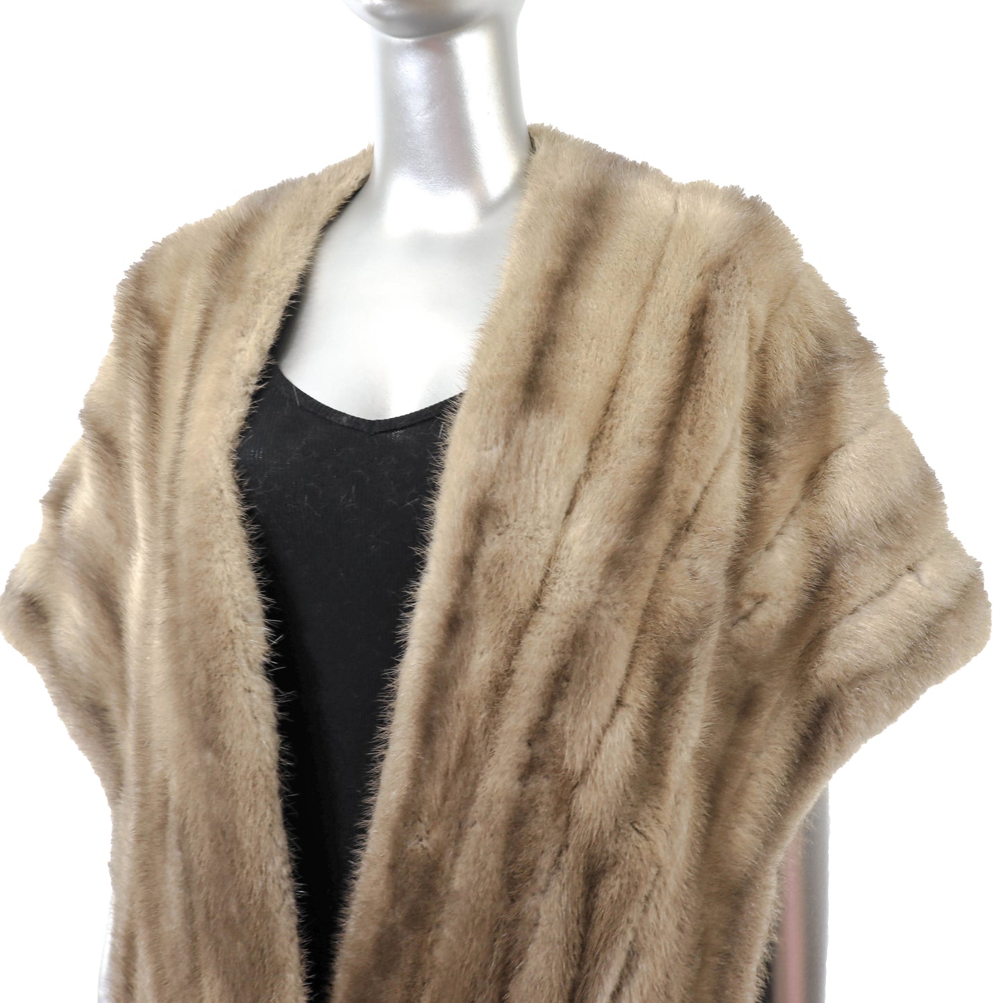 Grey Mink Stole- Size Free
