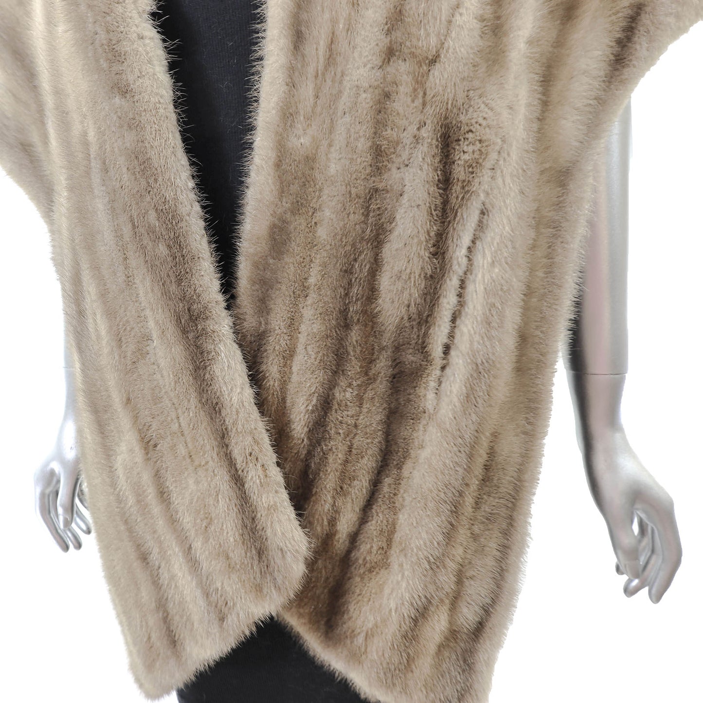 Grey Mink Stole- Size Free
