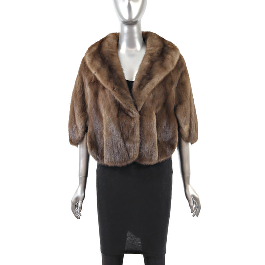 Brown Mink Stole- Size S