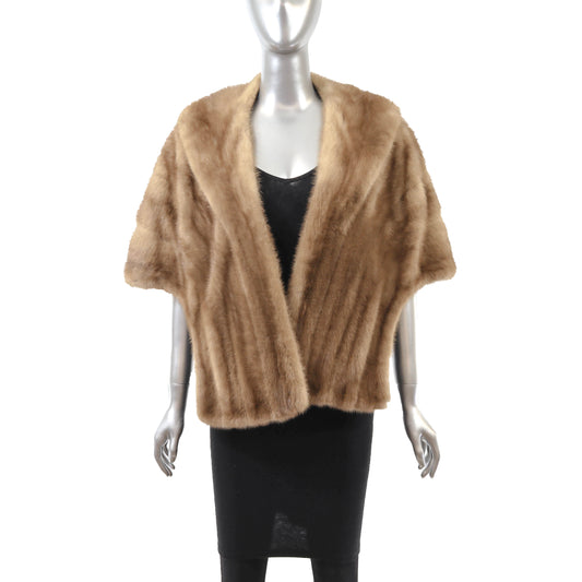 Light Brown Mink Stole- Size Free